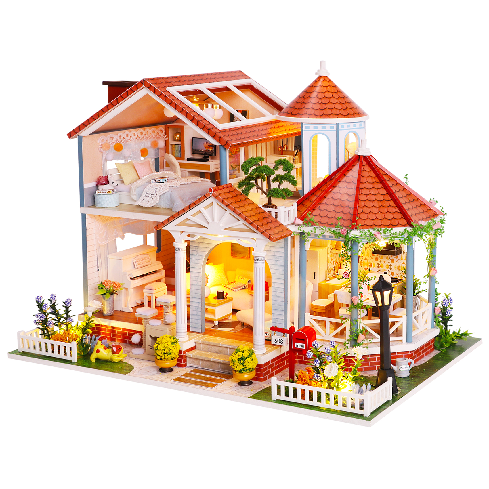 Amazon.com: Spilay DIY Miniature Dollhouse Wooden Furniture Kit